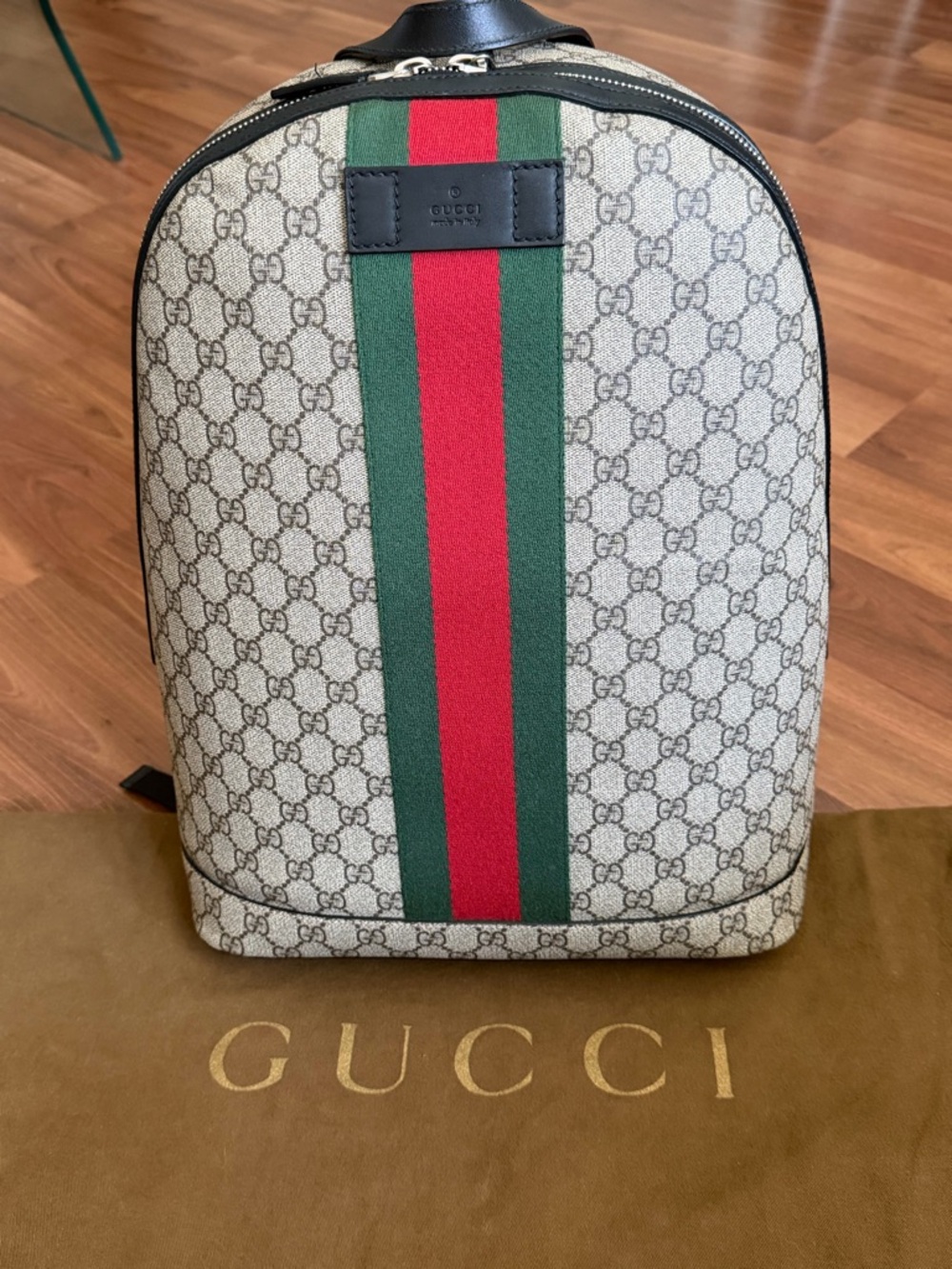 Gucci Black Leather 'Made in Italy' Interior Patch